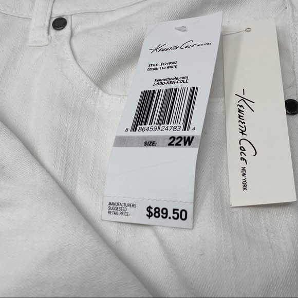 Kenneth Cole Slim Fit White Jeans - Picture 8 of 8